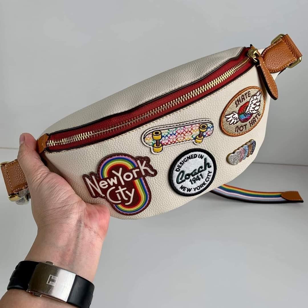 White coach fanny pack top