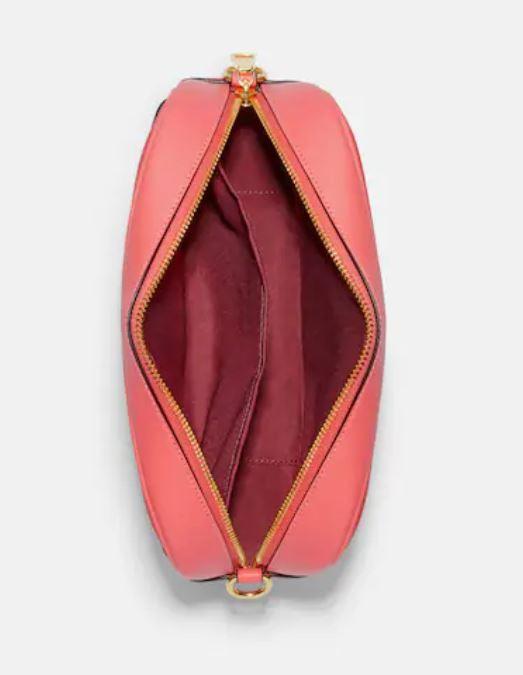 COACH Jamie camera bag in blocked signature canvas (pink lemonade
