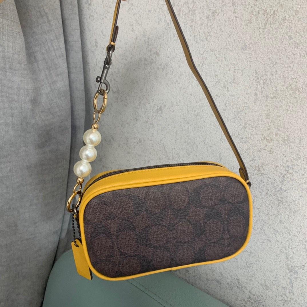 Coach Jamie Wristlet In Signature Canvas With Varsity Motif , Women's