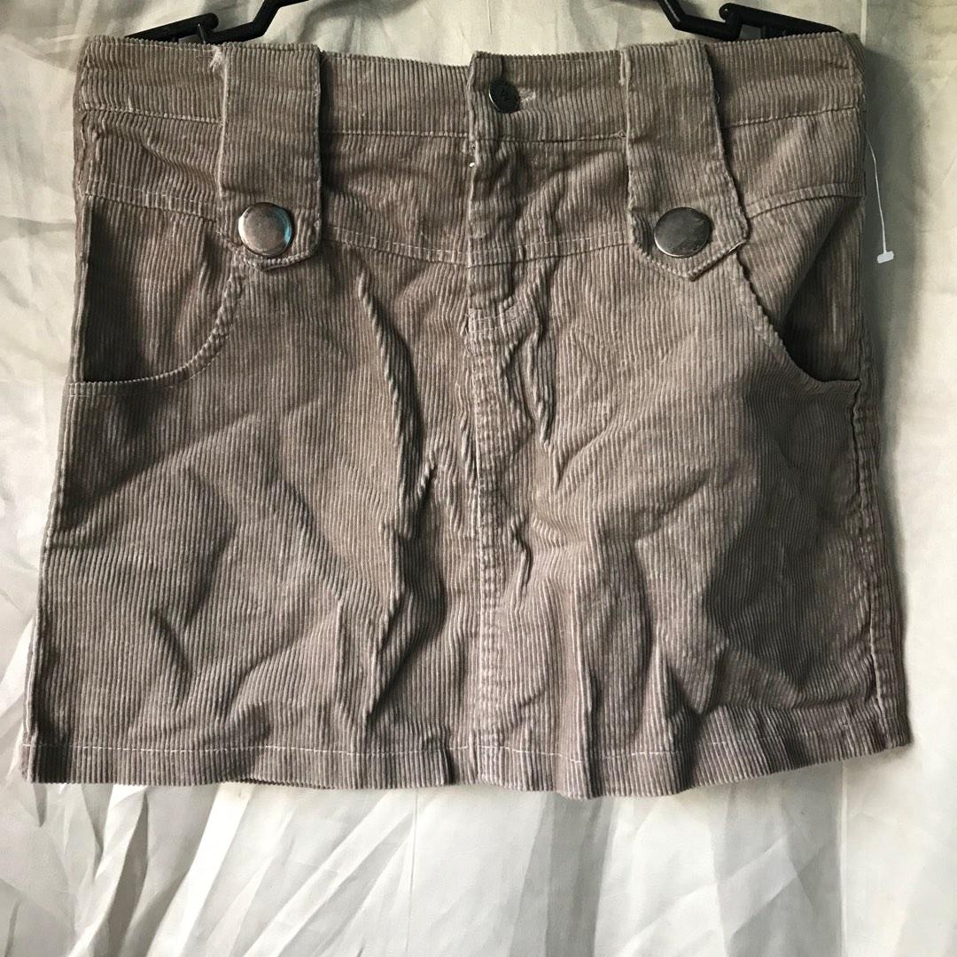 CORDUROY LIGHT BROWN MINI SKIRT, Women's Fashion, Bottoms, Skirts on ...