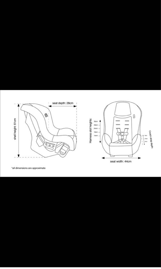 Cosco scenera width clearance
