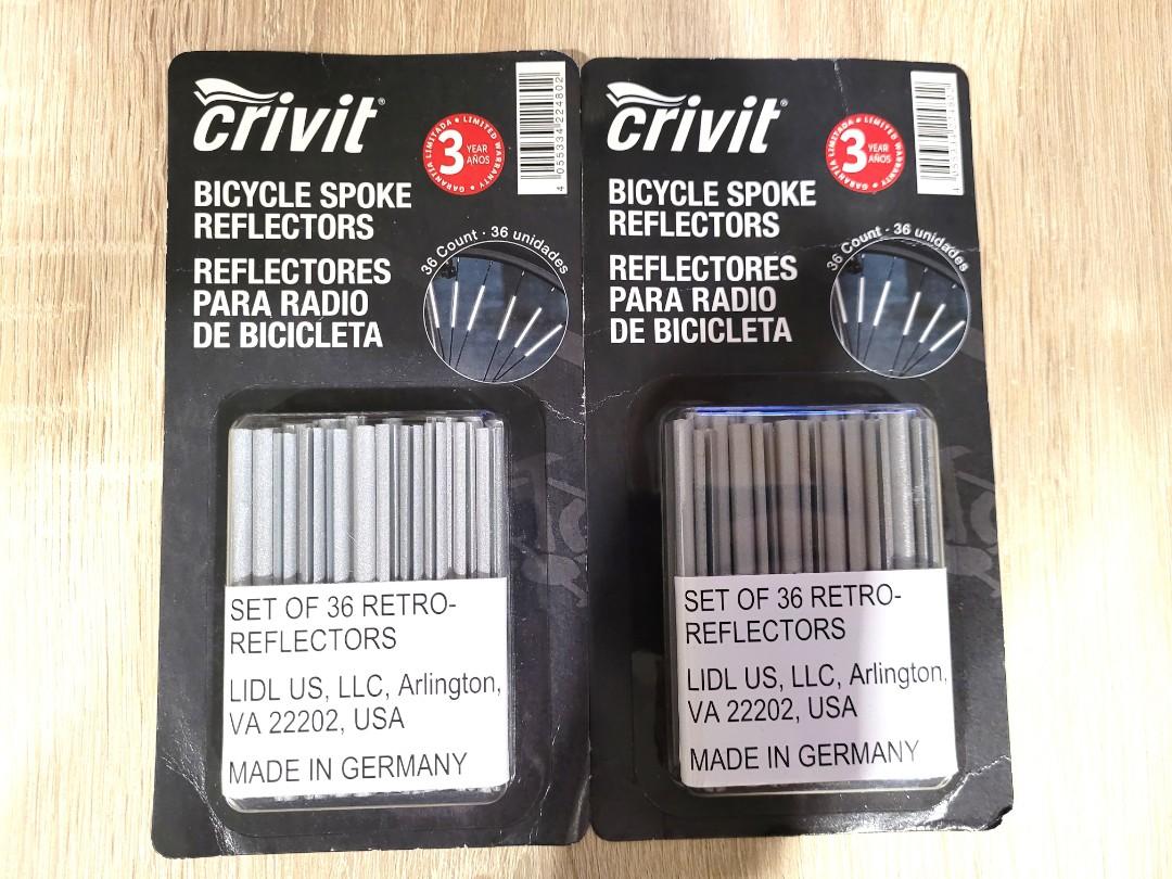 Crivit Bike Spoke Reflectors 1 set of 36. Great for bicycles to be seen