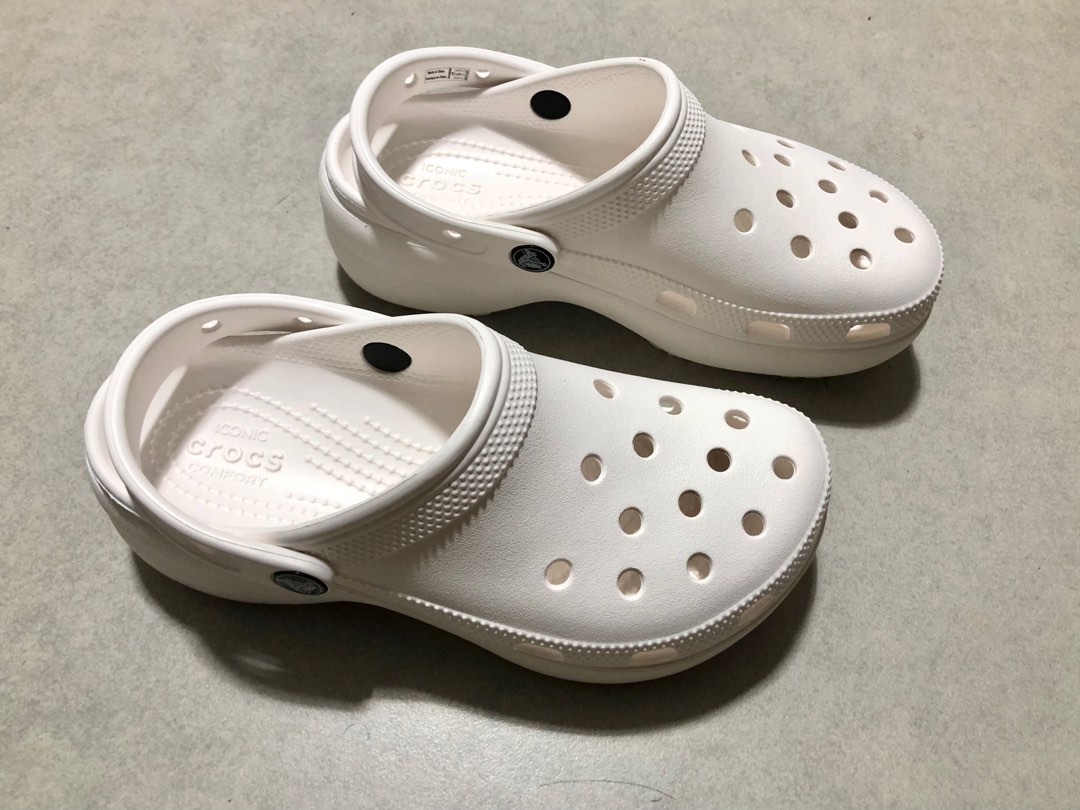 Crocs Women s Classic Platform Clog in White W6 from Shopee