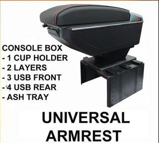 ELECTROVOX Universal High Quality OEM Console Box Premium / Car Armrest / Console Box Double Layer