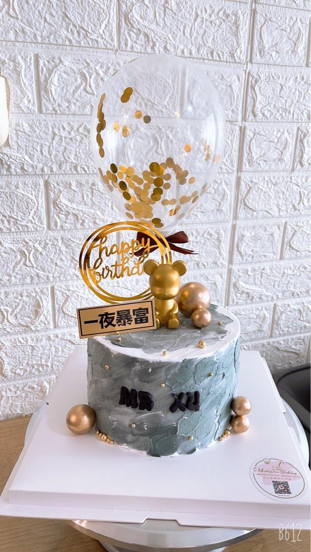 Ocean waves birthday cake with Macaron theme for men/him/ boyfriend/dad,  Food & Drinks, Homemade Bakes on Carousell