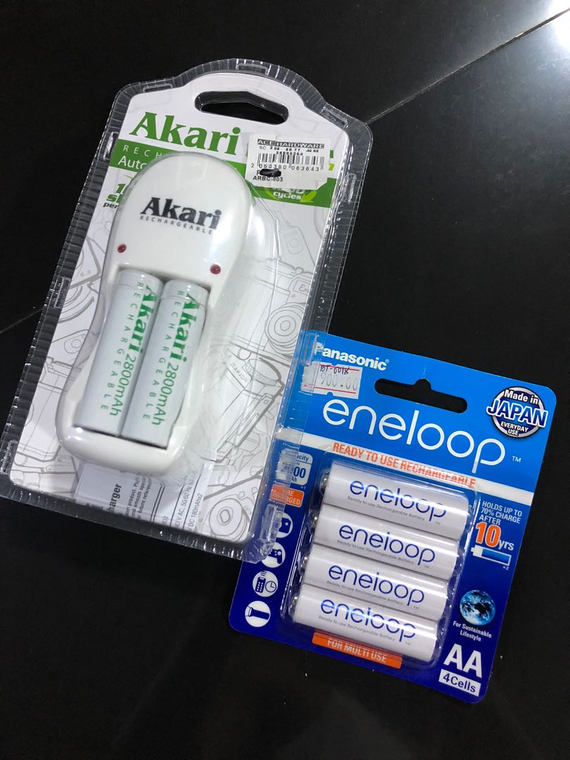 Eneloop & Akari Rechargeable AA Battery & Charger, Computers & Tech