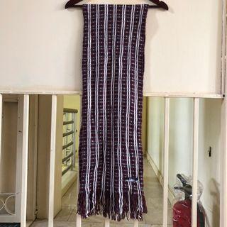 Equal Knitted Scarf in Maroon Gray White Black 11x70 inches #happy10