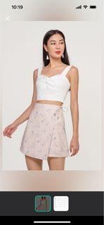 Fayth edelweiss floral skort (rust)