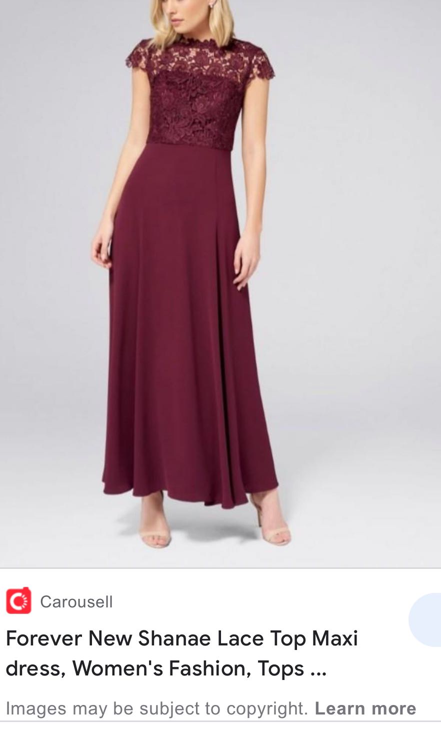 Shanae lace deals top maxi dress