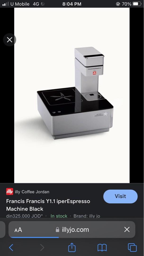 Francis Francis Y1.1 iperEspresso Machine for illy (pod coffee espresso