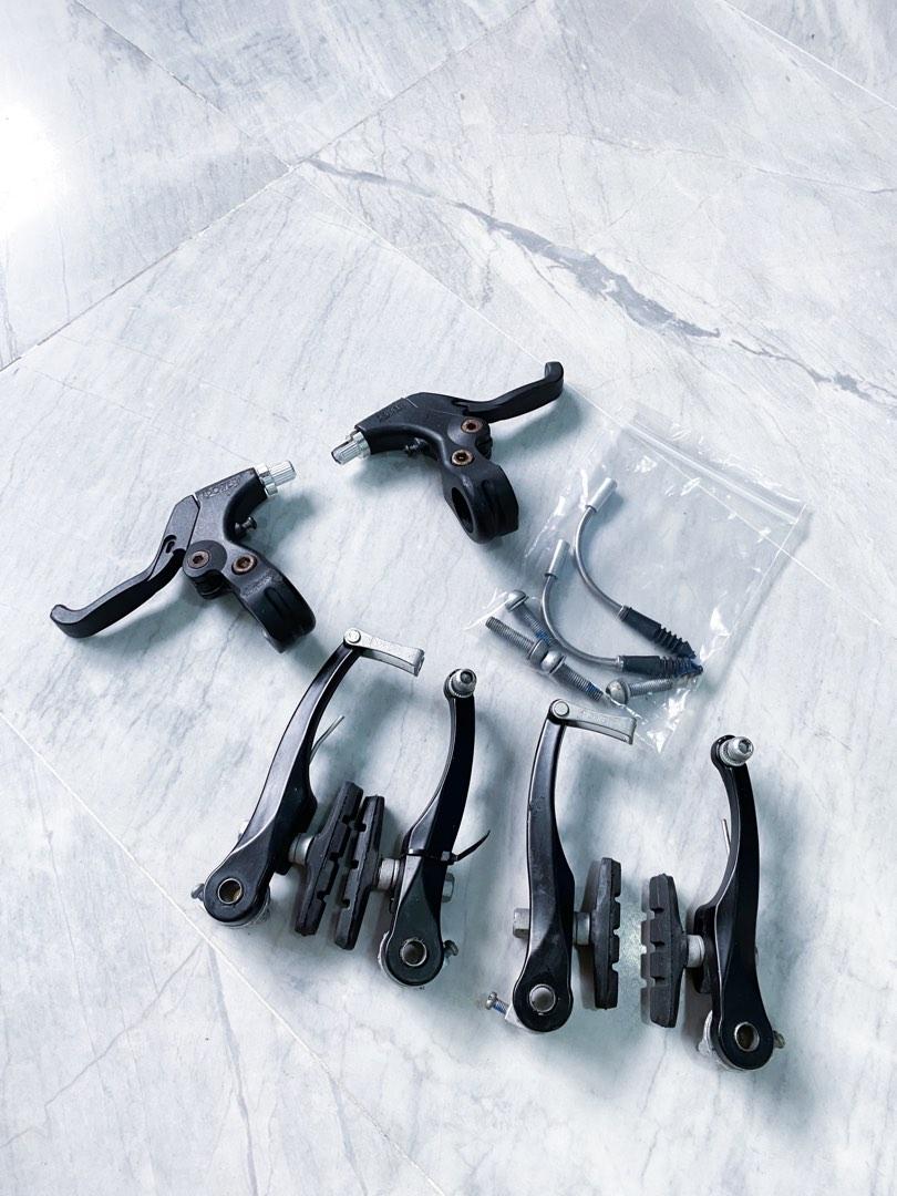 Front and rear V brake set with left and right lever, Sports Equipment