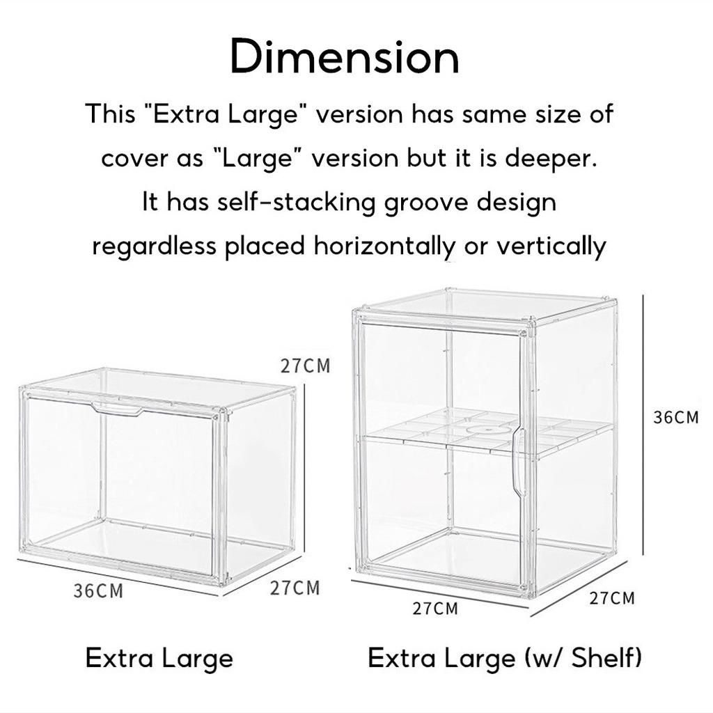Full Acrylic Big Bag Storage Organizer Book Bag Figurine
