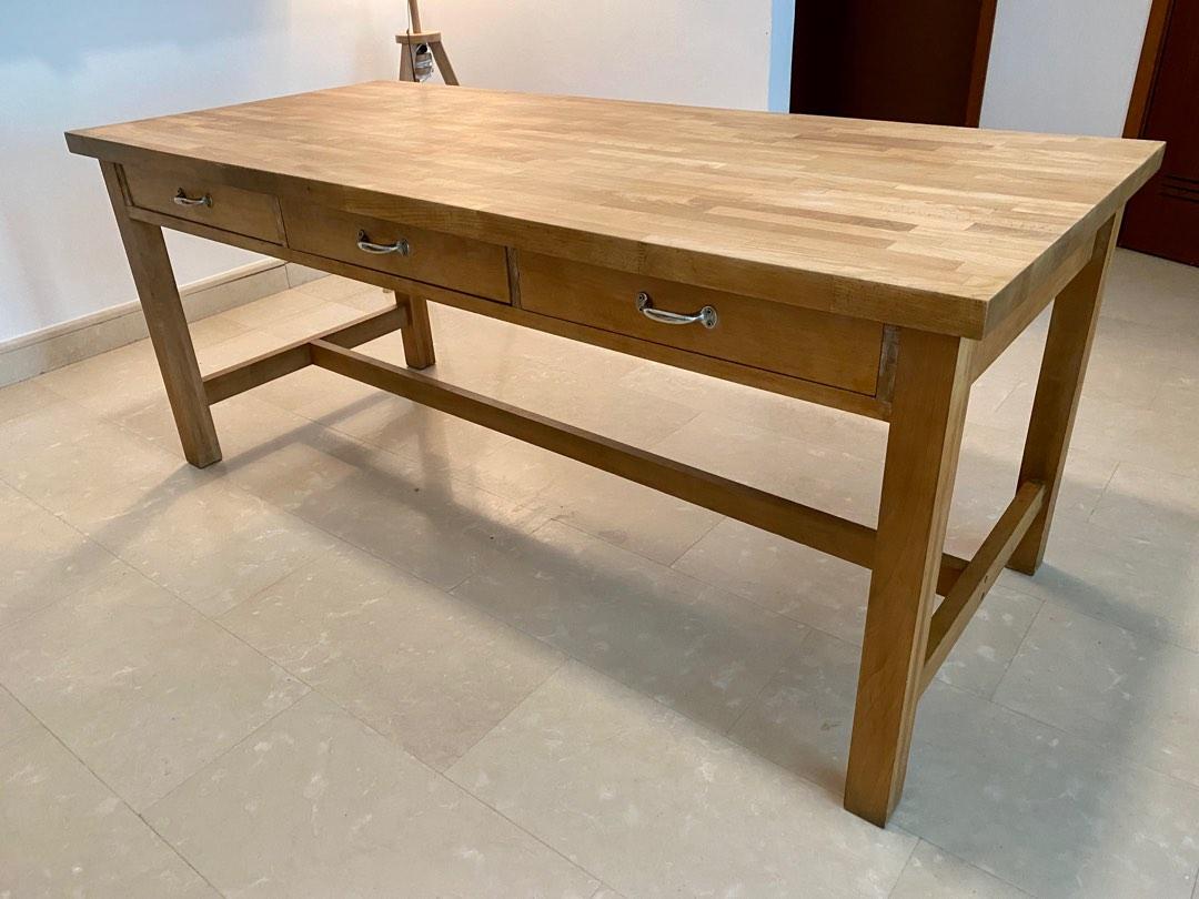 Habitat Solid Wood Dining Table, Furniture & Home Living, Furniture