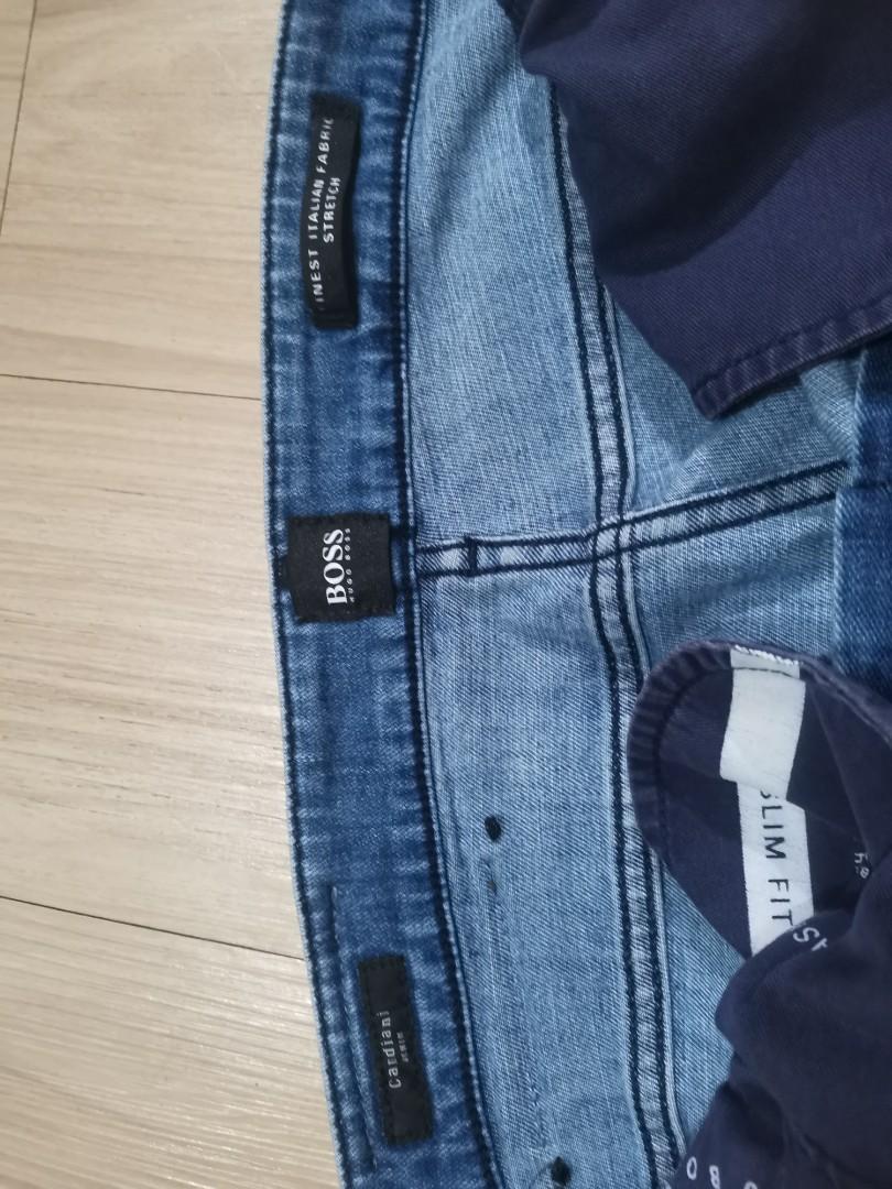 Jeans Hugo Boss Candiani Denim Stretch Hommes - Taille W30/L32 Slim Fit Bleu Foncé - Occasion Très Bon état