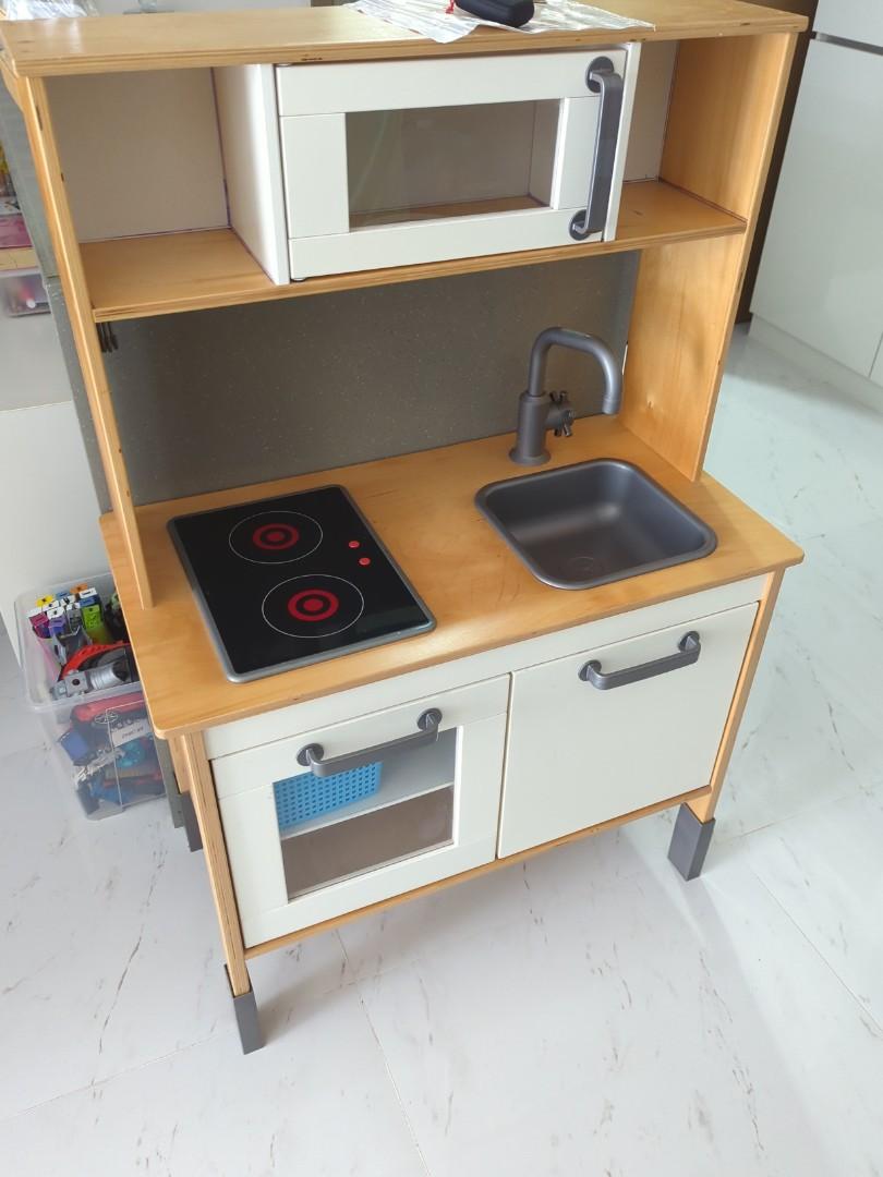 Ikea children kitchen DUKTIG with extra cooking set, Hobbies & Toys