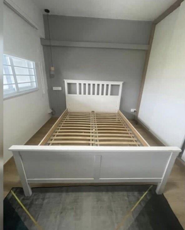 IKEA Hemnes queen size bed frame with mattress, Furniture & Home Living