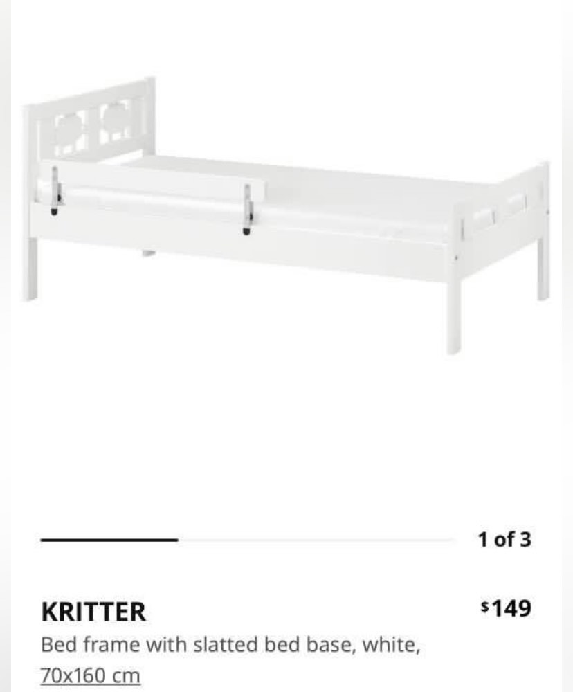 Ikea Kids Bed(Kritter), Babies & Kids, Baby Nursery & Kids Furniture