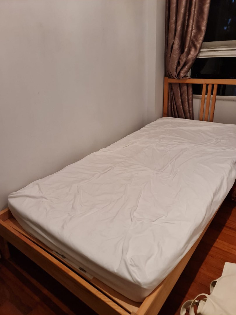 Ikea Single Bed frame & mattress, Furniture & Home Living, Furniture
