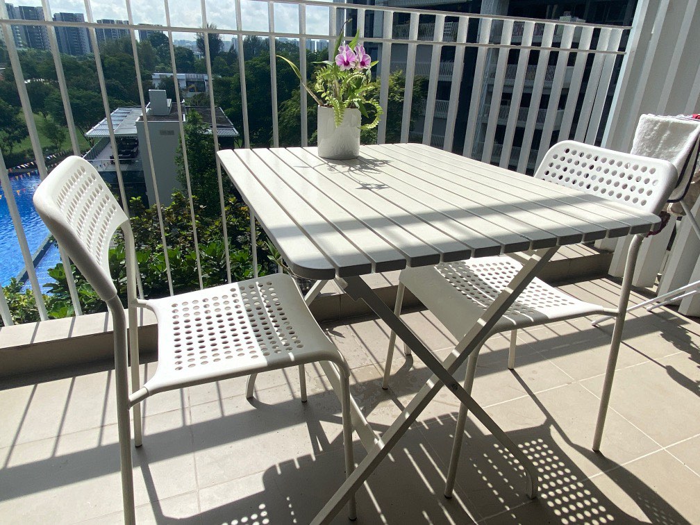 Ikea Table and Chair Set, Furniture & Home Living, Outdoor Furniture on