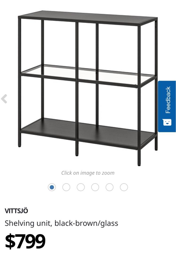 IKEA Vittsjo Shelving Unit, 傢俬＆家居, 傢俬, 書櫃、櫃子及架 Carousell