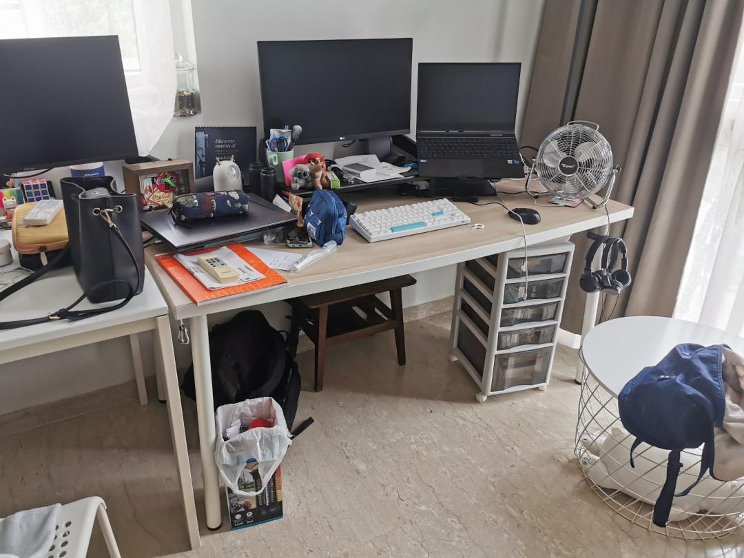 IKEA Work Desk, Furniture & Home Living, Furniture, Tables & Sets on