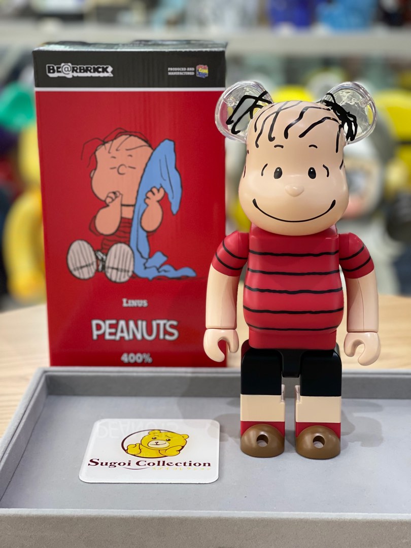 In Stock] BE@RBRICK x Peanuts Linus 400% bearbrick, Hobbies & Toys ...