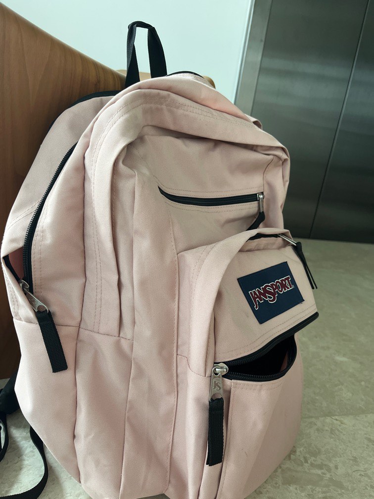Jansport backpack strawberry milkshake color, Women's Fashion, Bags