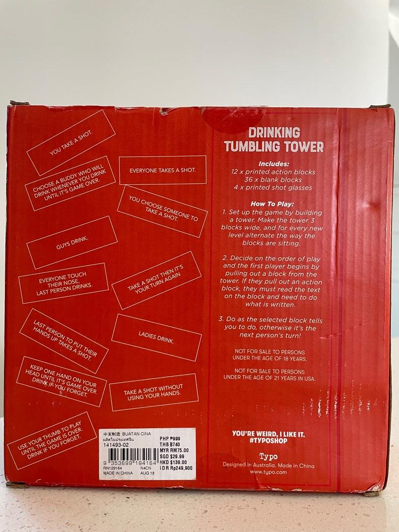 Jenga Drinking Game, Hobbies & Toys, Toys & Games on Carousell