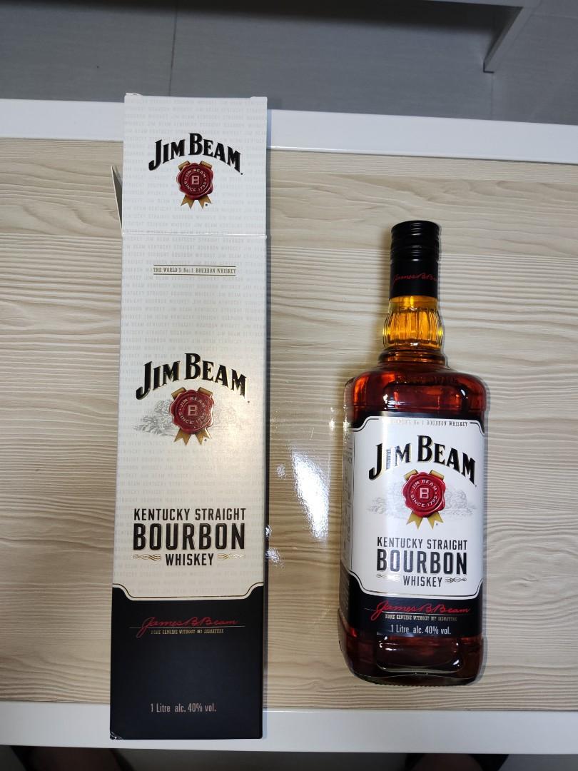 Jim Beam 1L, Food & Drinks, Alcoholic Beverages on Carousell
