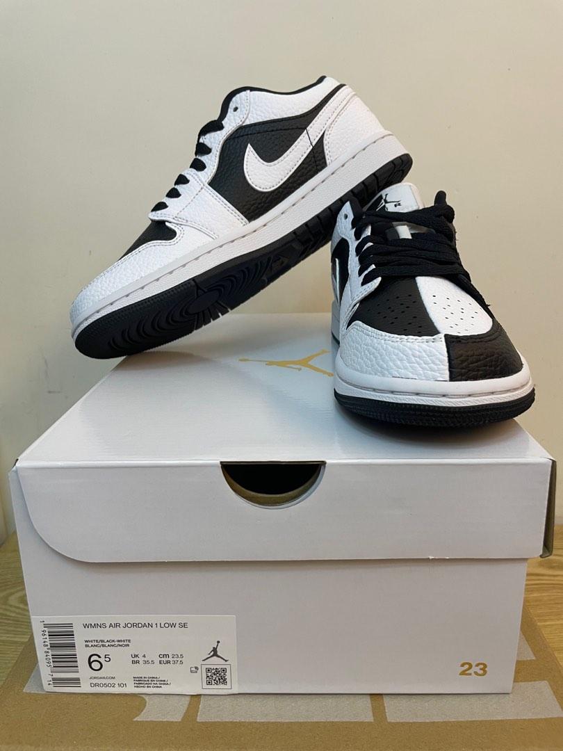 Jordan 1 Low SE Homage White Black (W), 女裝, 鞋, 波鞋- Carousell