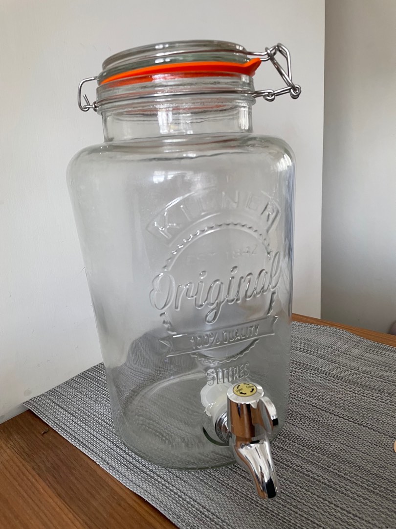 Kilner 5L water dispenser, 傢俬＆家居, 廚具和餐具, 廚水杯、水壺 Carousell