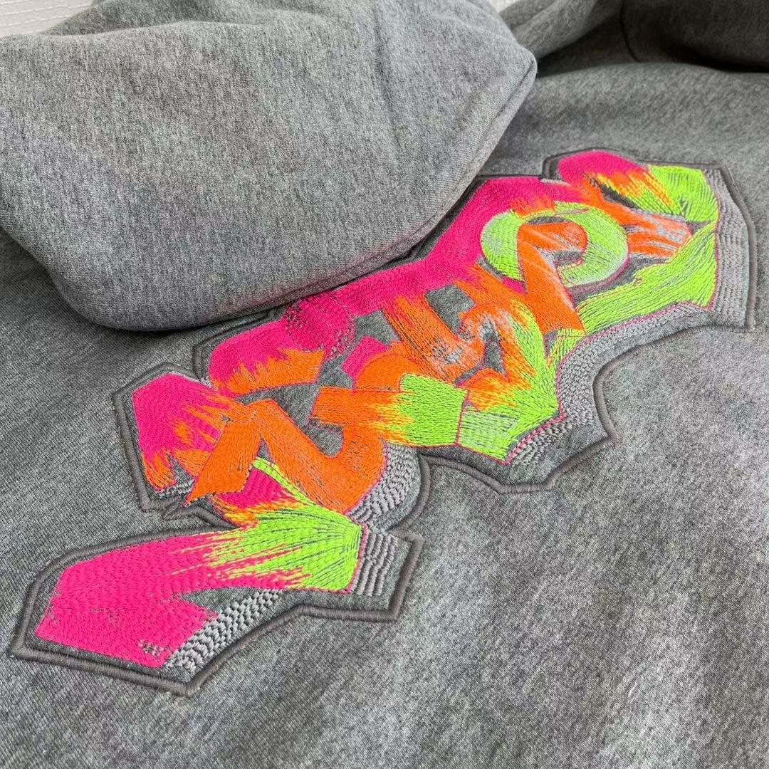 L V graffiti embroidered hoodie, Men's Fashion, Tops & Sets, Hoodies on  Carousell