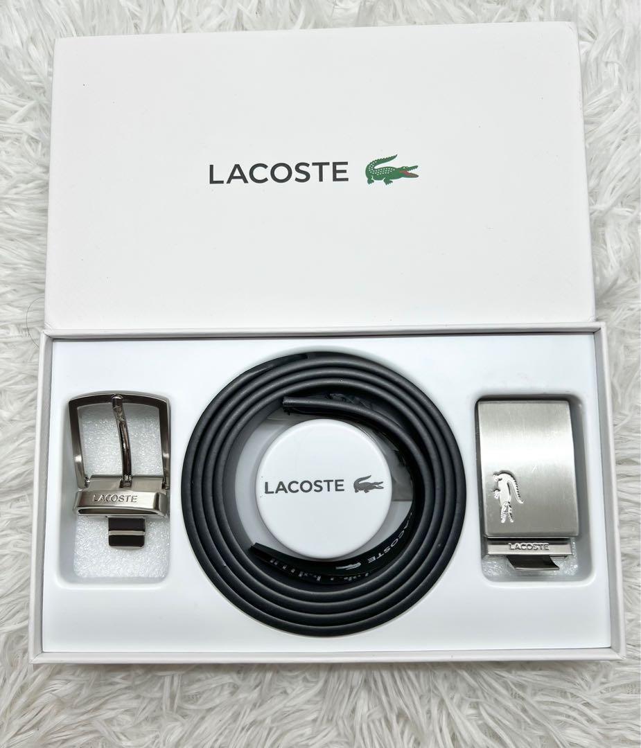 Men's Lacoste Pin And Flat Buckle Belt Gift Set - Belts - New In 2024