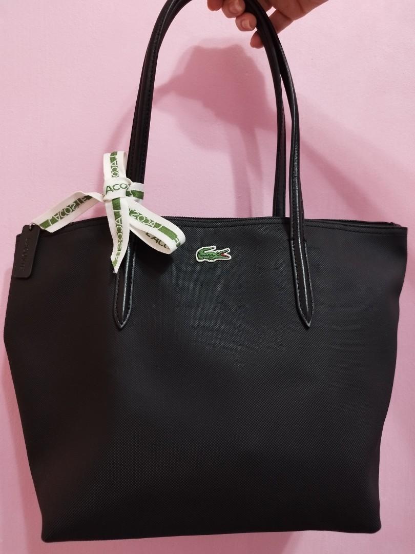 Lacoste Small Zip Tote Bag, Women's Fashion, Bags & Wallets, Tote Bags