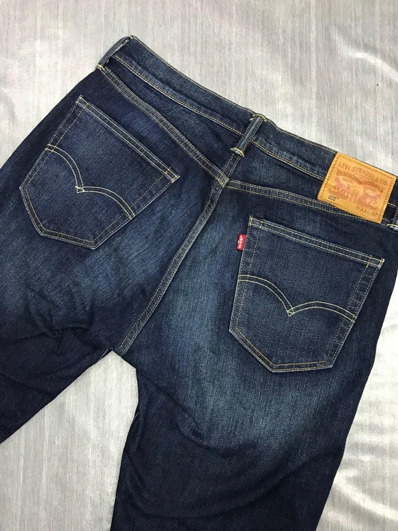 Levis 505 Original Butik Blue Jeans, Men's Fashion, Bottoms, Jeans