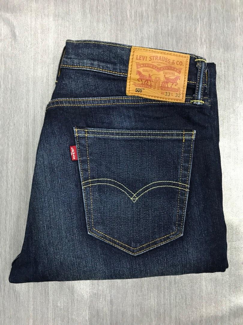 Levis 505 Original Butik Blue Jeans, Men's Fashion, Bottoms, Jeans