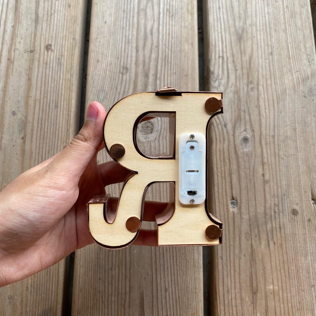 lightup letter R, Furniture & Home Living, Home Decor, Wall Decor on