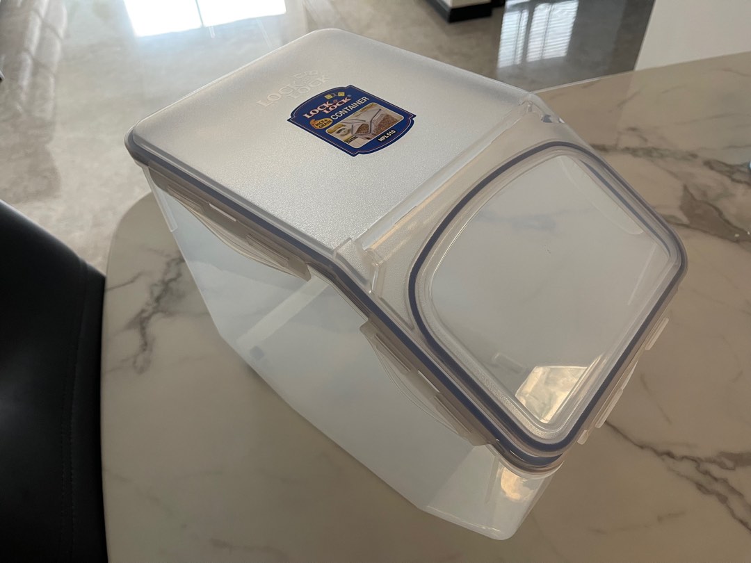 Lock & Lock HPL510 Rice Container, 10L, Furniture & Home Living ...