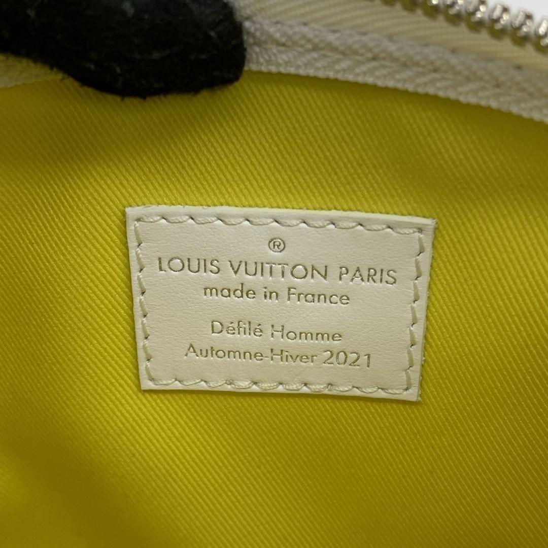 Pre-Owned Louis Vuitton Keepall XS M80842 Leather Yellow / White