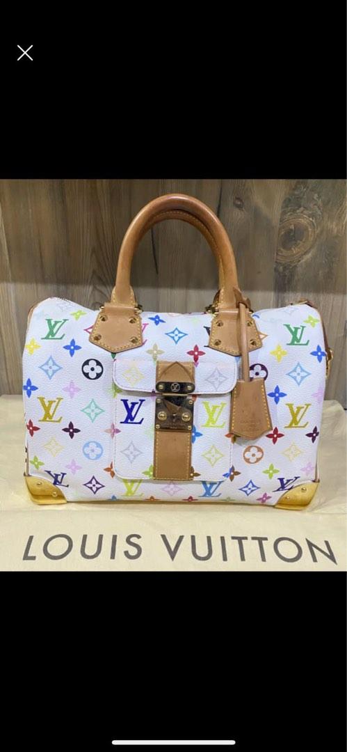 Louis Vuitton Monogram Multicolor Speedy 30 Blanc
