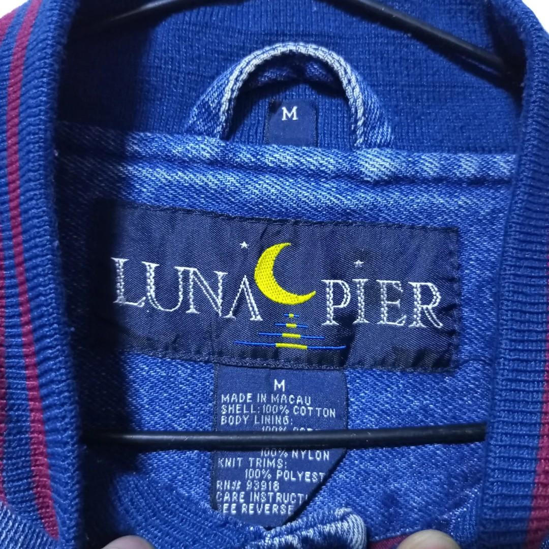 Luna Pier Denim Varsity Jacket, Men's Fashion, Coats, Jackets and