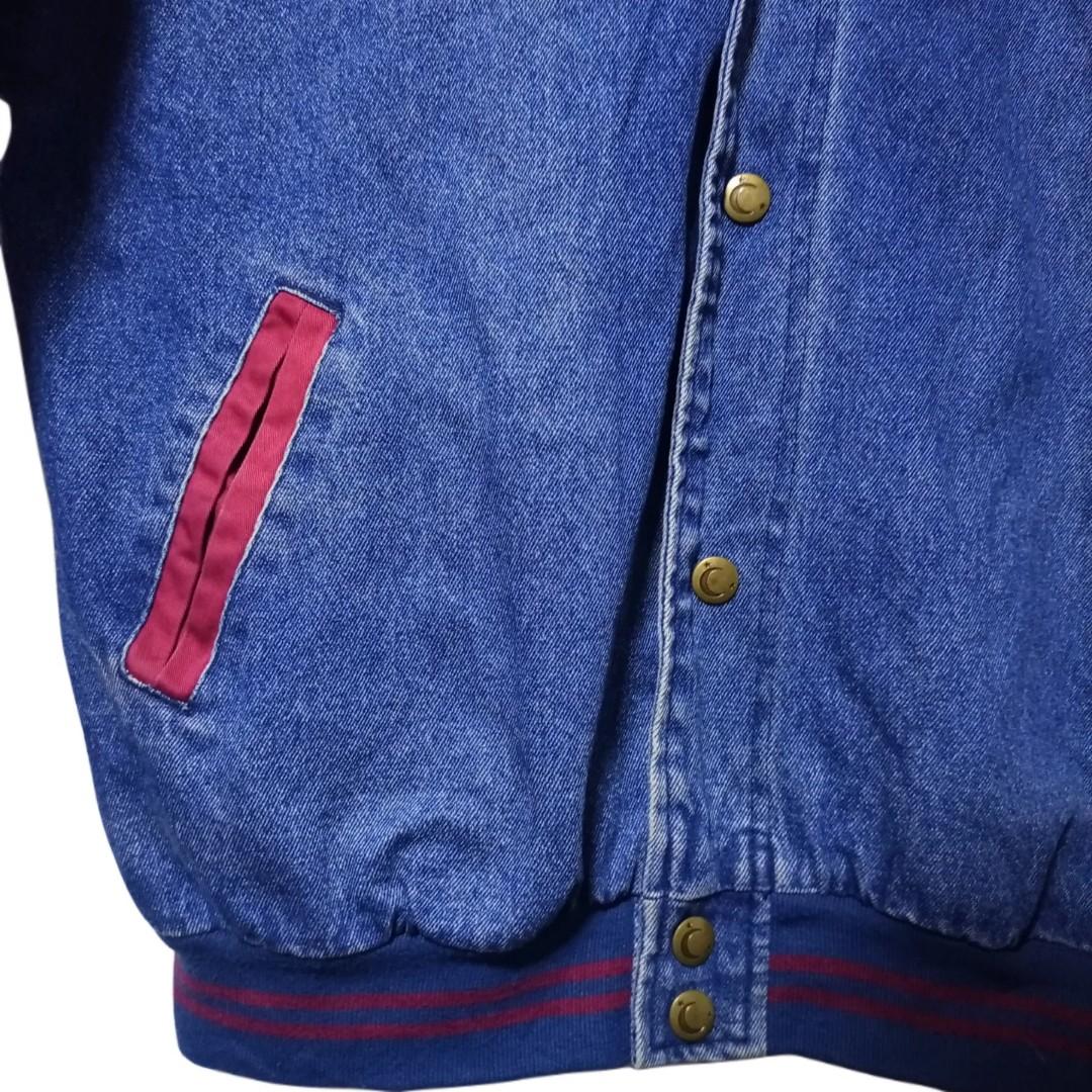 Luna Pier Denim Varsity Jacket, Men's Fashion, Coats, Jackets and