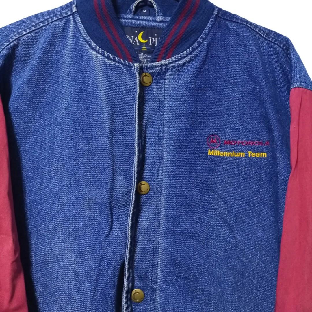 Luna Pier Denim Varsity Jacket, Men's Fashion, Coats, Jackets and