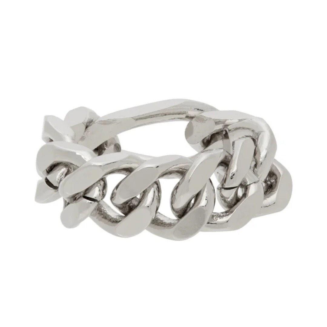 Made in Paris IN GOLD WE TRUST PARIS Silver Figaro Ring Luxury