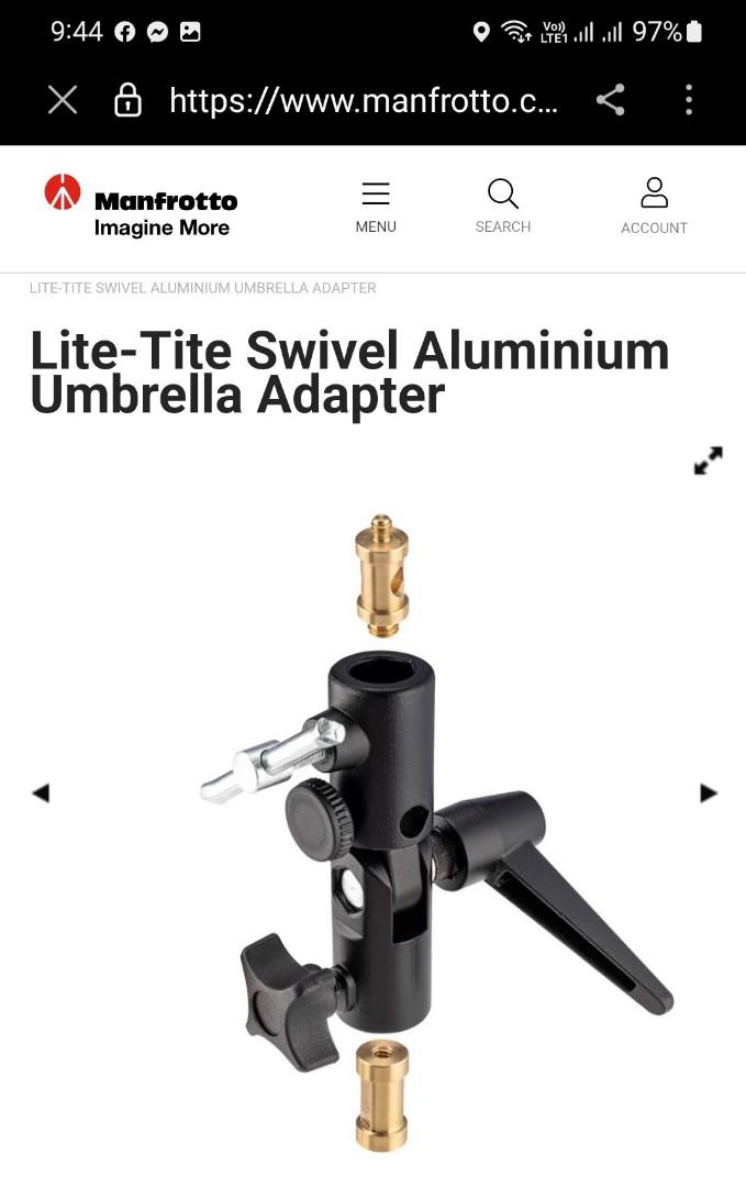 Manfrotto Lite Swivel Umbrella Adapter, Photography, Photography