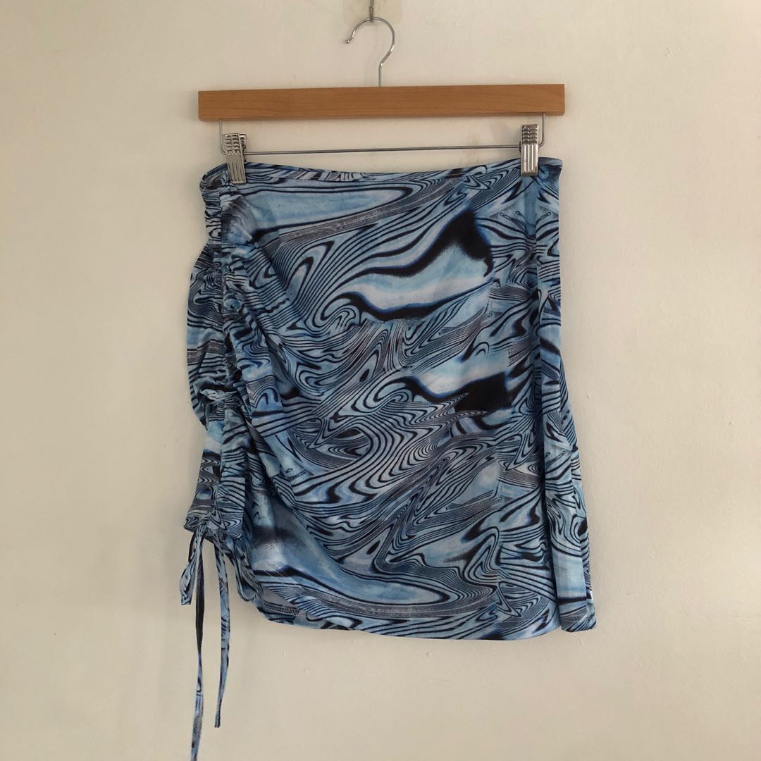 Pink Cracked Marble Women's Skirt