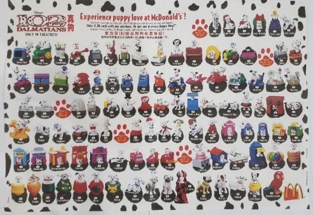 102 dalmatians mcdonalds complete set worth hot sale