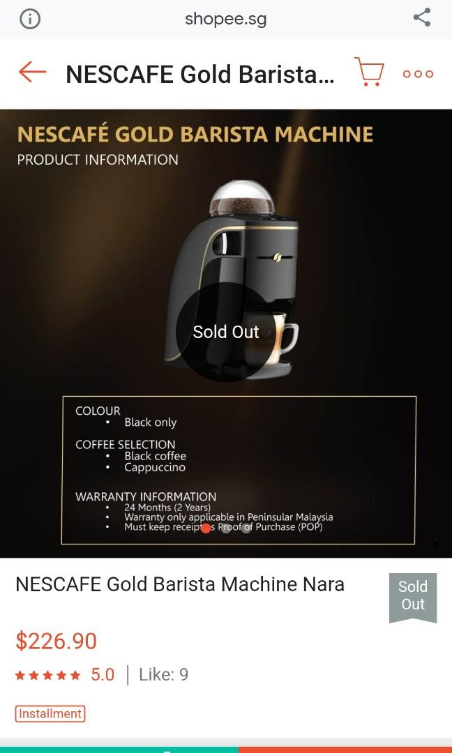 Nescafe Gold Pure Soluble Coffee Machine, TV & Home Appliances, Kitchen