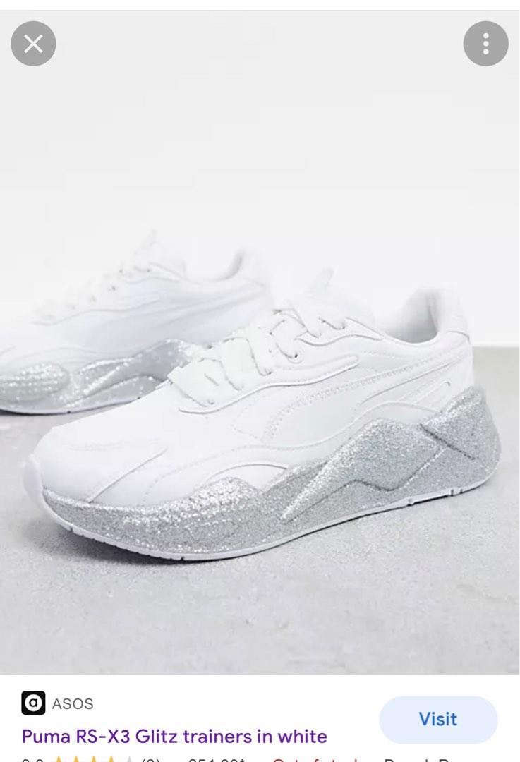 Puma silver new arrivals glitter sneakers
