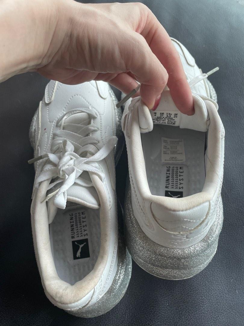 NEW Glamorous Sold out glitter PUMA RS X3 Glitz in Whit Silver